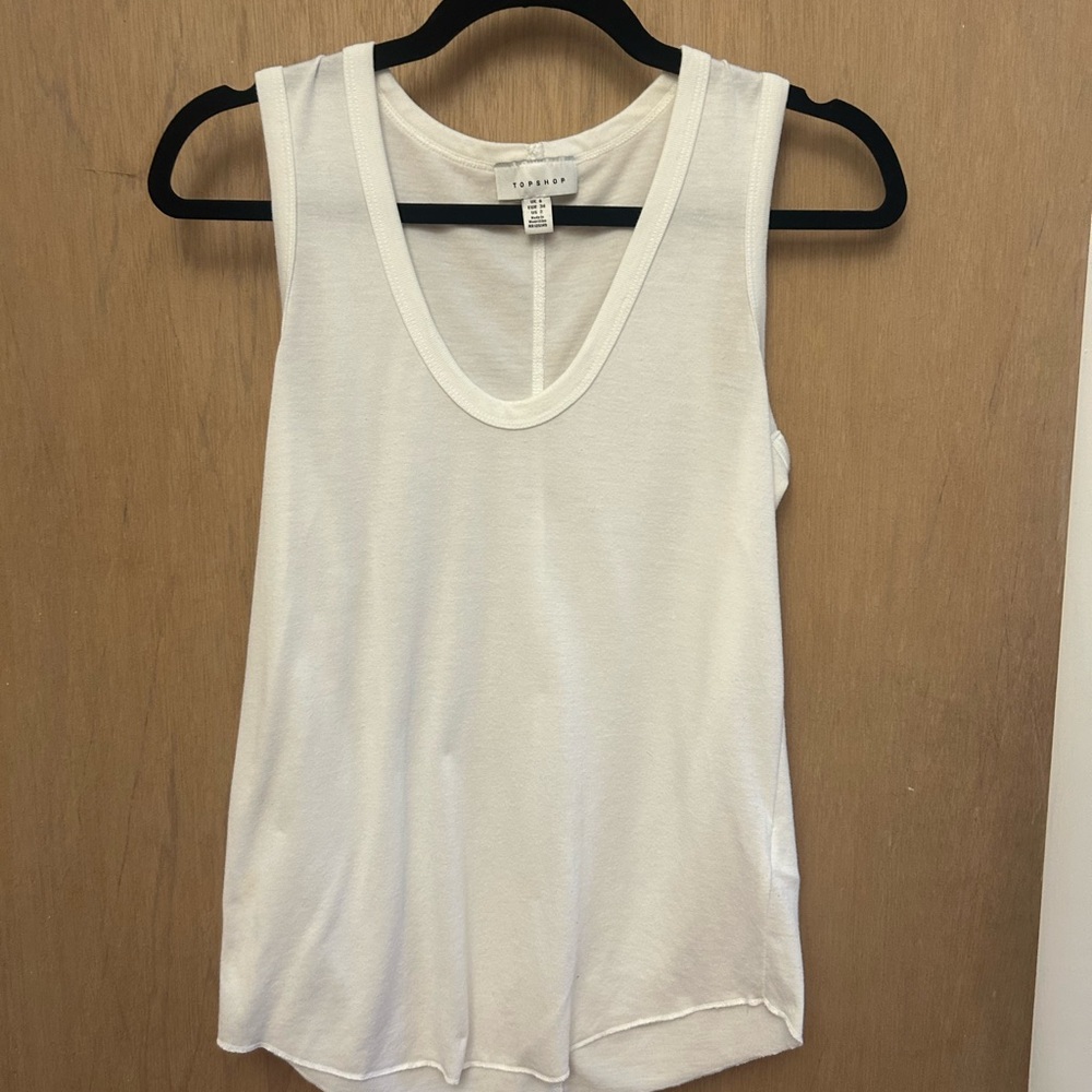 Topshop White Tank Top